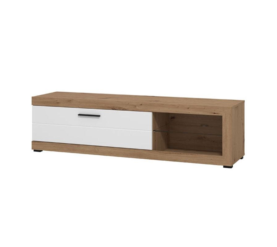 ΕΠΙΠΛΟ ΤΗΛΕΟΡΑΣΗΣ REMO ARTISAN OAK / ΛΕΥΚΟ ΜΑΤ 162x42x44εκ