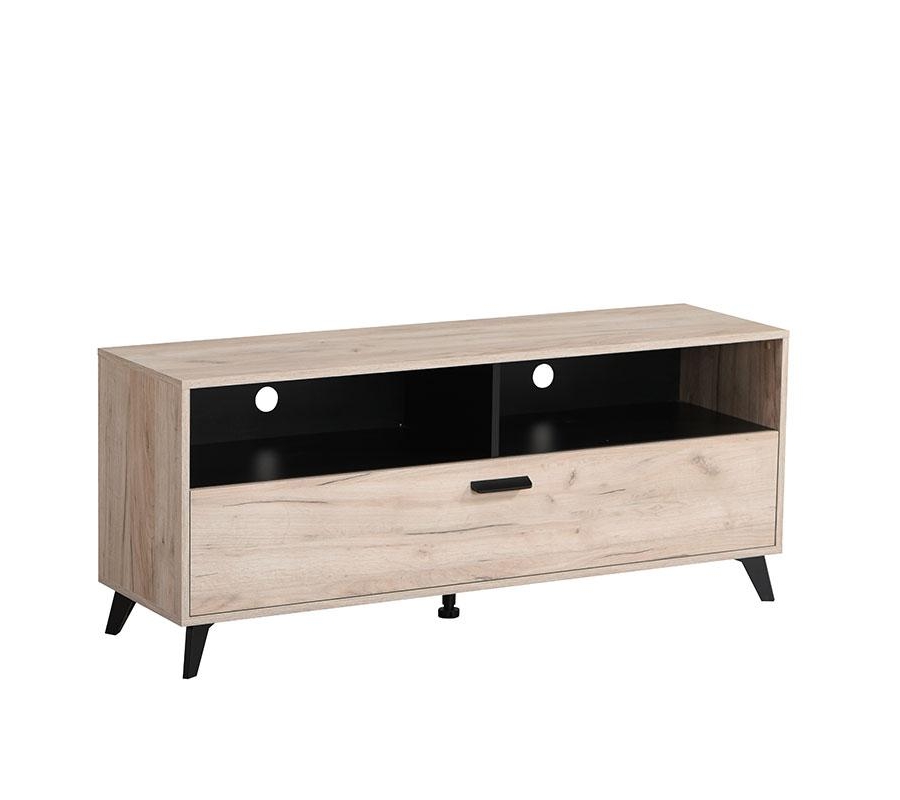 ΕΠΙΠΛΟ ΤΗΛΕΟΡΑΣΗΣ UMBRIA TV 140 GREY OAK-ΜΑΥΡΟ 137x40x58εκ m.b.r