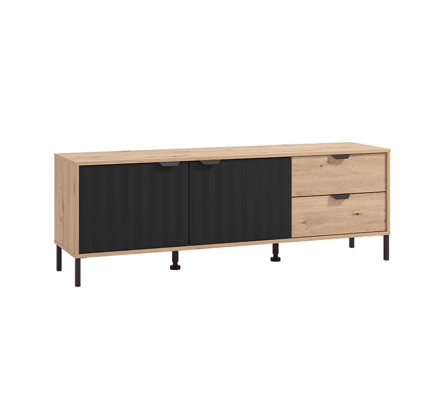 ΕΠΙΠΛΟ ΤΗΛΕΟΡΑΣΗΣ VANDEA 157 3K2F2V ARTISAN OAK-ΜΑΥΡΟ ΜΑΤ 157x40x54εκ