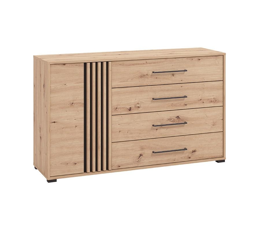 ΚΟΜΟΤΑ ASCALON 135 2K4F ARTISAN OAK-ΜΑΥΡΟ ΧΡΩΜΑ 138x40x82εκ